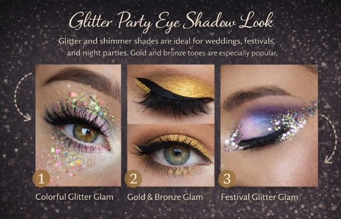 Glitter Party Eye Shadow Look