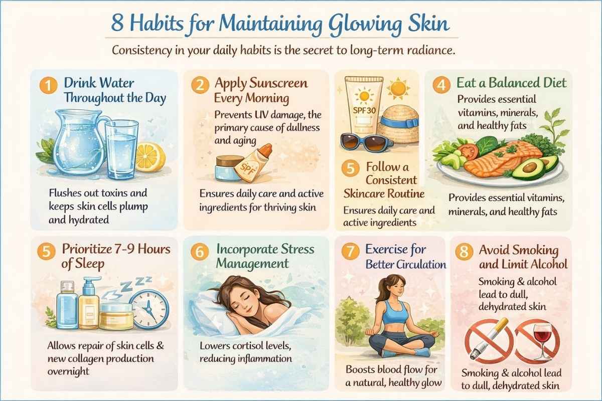 Habits for Maintaining Glowing Skin