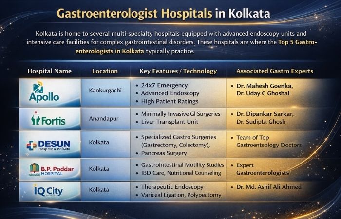 Gastroenterologist Hospitals in Kolkata