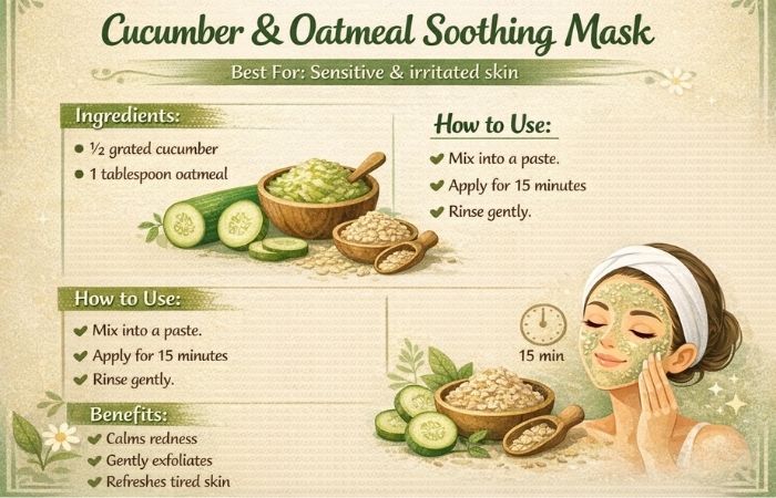 Cucumber and Oatmeal Soothing Mask