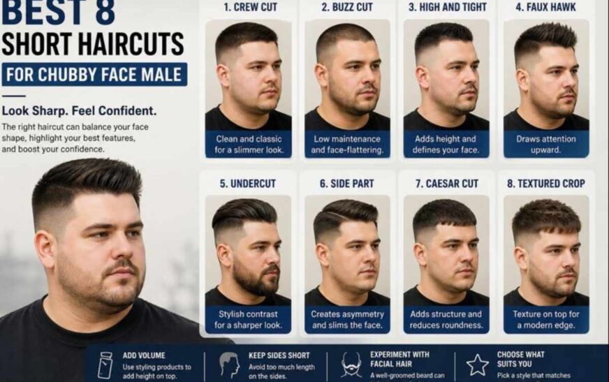 Short Haircuts for Men with Chubby Faces