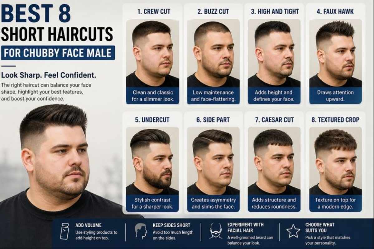 Short Haircuts for Men with Chubby Faces