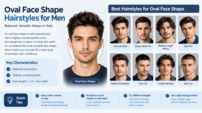 Oval Face Hairstyles Infographic
